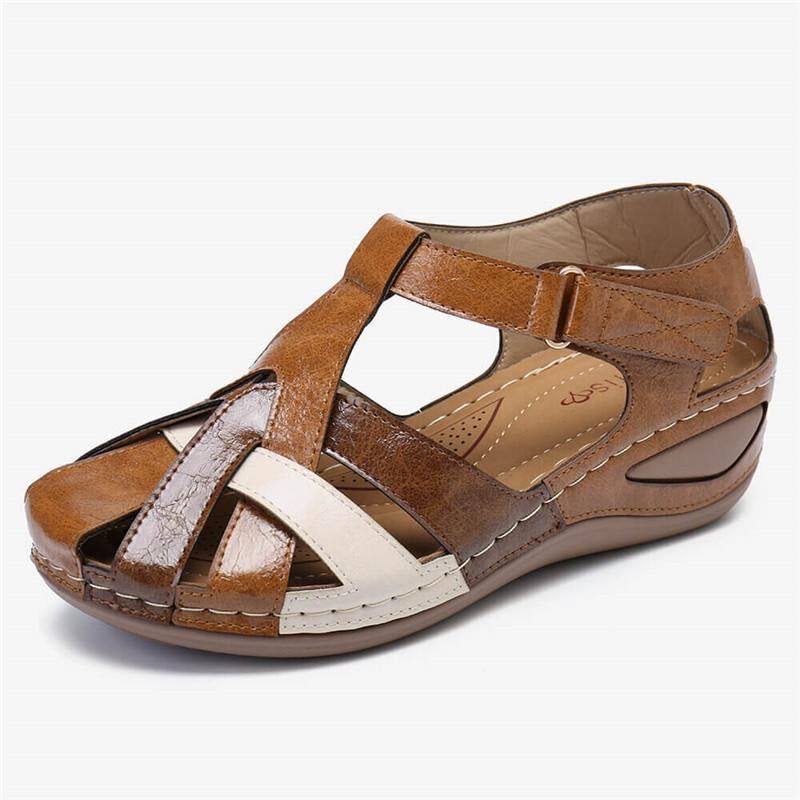 🔥🩰【35-43】Sandalias de plataforma de cuero suave y hueco para mujer
