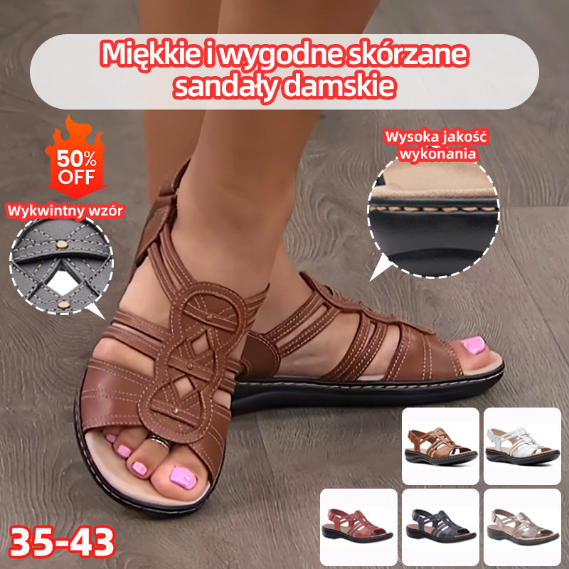 💖💖【35-43】Miękkie i wygodne skórzane sandały damskie