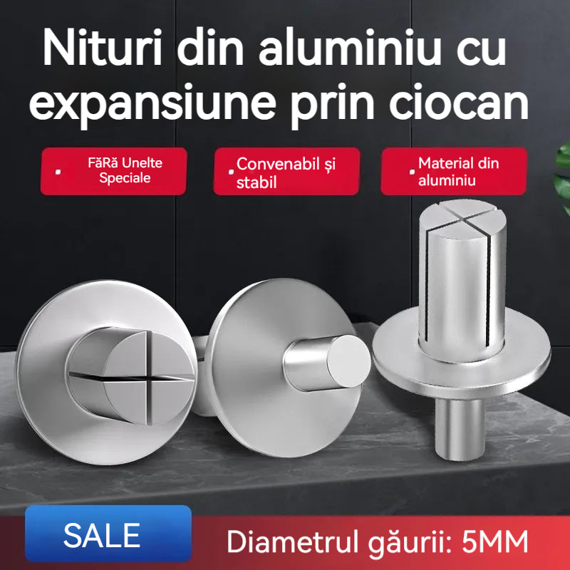 【300 BUC】🔧 Nituri din aluminiu cu expansiune prin ciocan – fixare rapidă și sigură fără efort!🔩