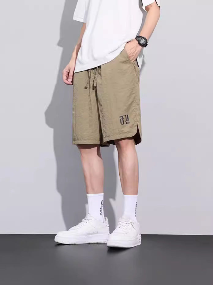 【M-5XL】Pantaloni scurți sport subțiri din mătase glacială pentru bărbați, cu uscare rapidă, vara 2025