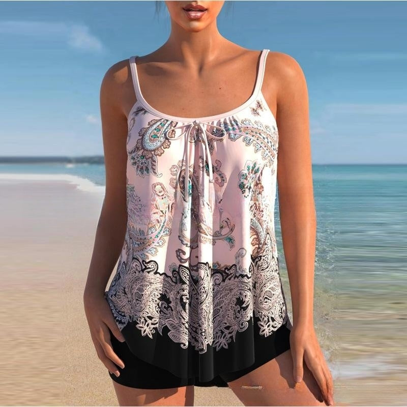 🌴🌴 🌈【50% zniżki na ofertę specjalną】🌈🌴✨ Nowy dwuczęściowy kostium kąpielowy z nadrukiem w dużym rozmiarze