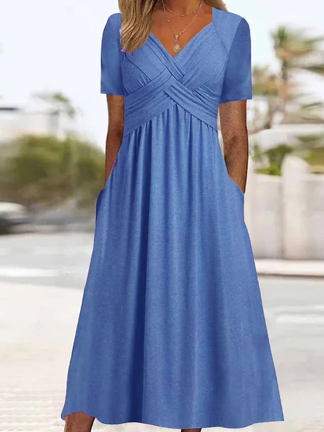 ✨🔥【Reducere 50%】🔥【S-3XL】Rochie de vară 2025, de înaltă calitate, în culori solide, casual, la modă