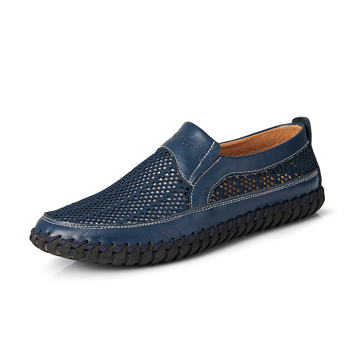 💥🔥【38-48】👞Nowe męskie buty ze skóry siatkowej na wiosnę i lato - duże rozmiary - prawdziwa skóra bydlęca, odporne na pot i nieprzyjemny zapach, oddychające i wygodne🔥💥_3979637