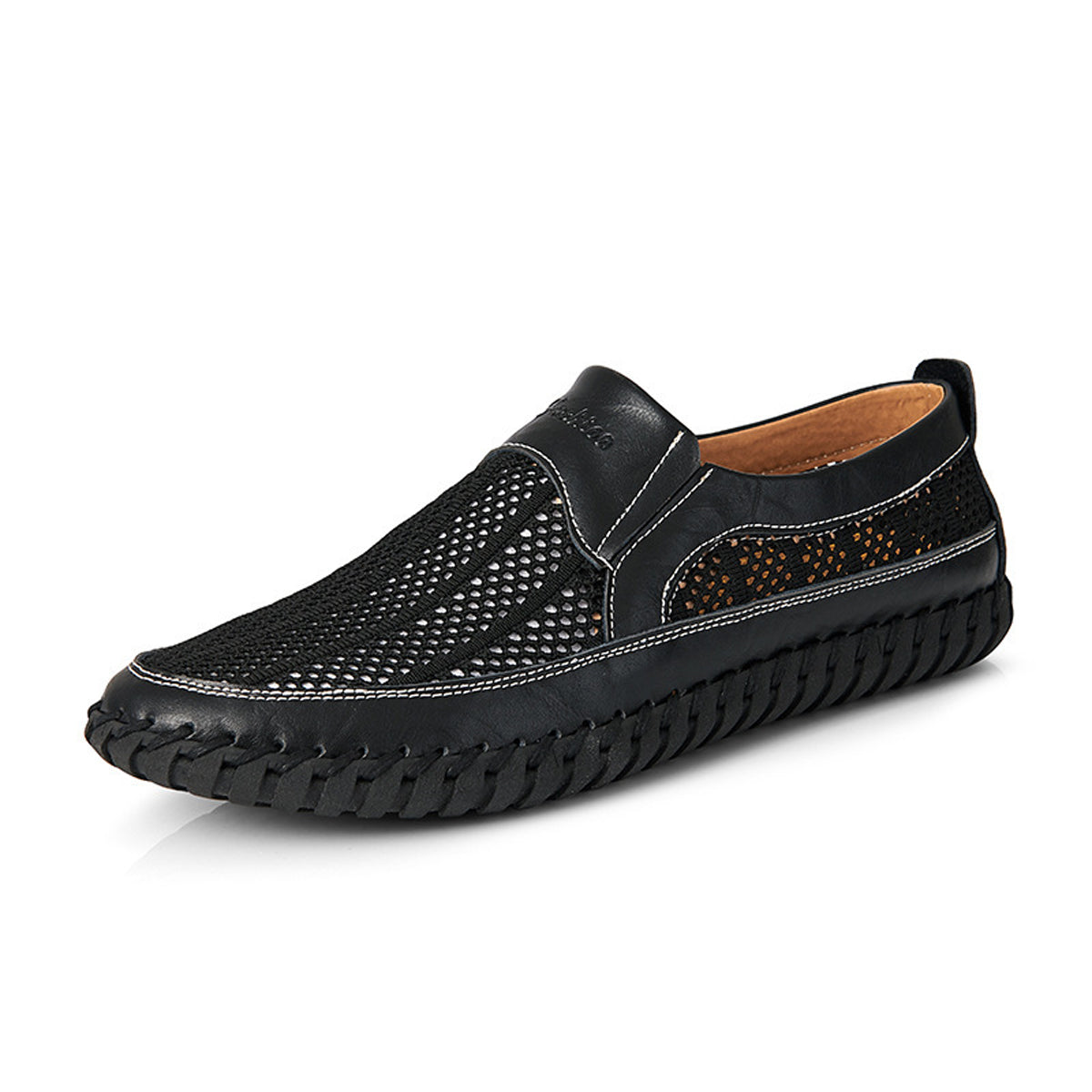 💥🔥【38-48】👞Nowe męskie buty ze skóry siatkowej na wiosnę i lato - duże rozmiary - prawdziwa skóra bydlęca, odporne na pot i nieprzyjemny zapach, oddychające i wygodne🔥💥_3979637