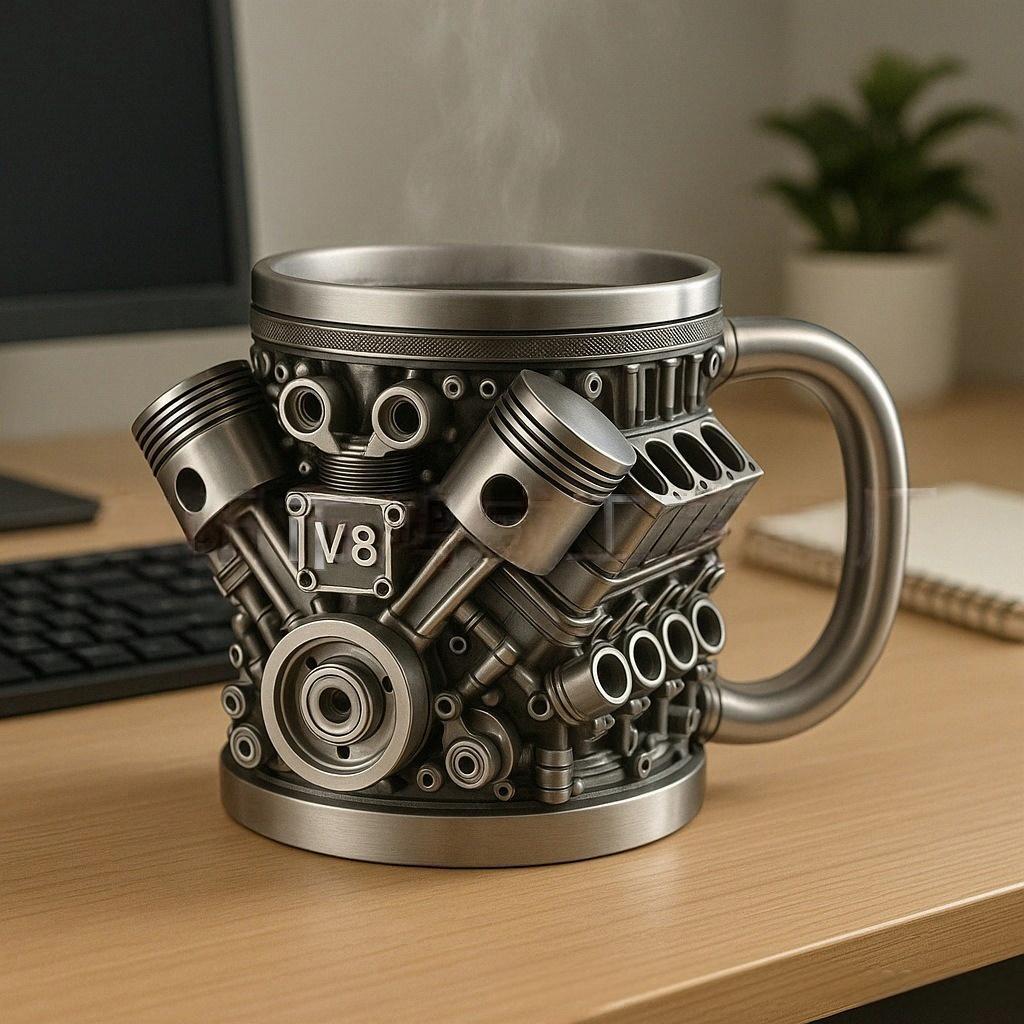 šāCeaČcÄ de cafea din oČel inoxidabil Creative Engine V6V8