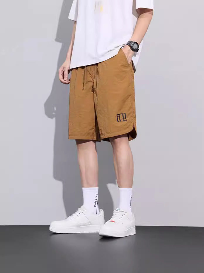 【M-5XL】Pantaloni scurți sport subțiri din mătase glacială pentru bărbați, cu uscare rapidă, vara 2025