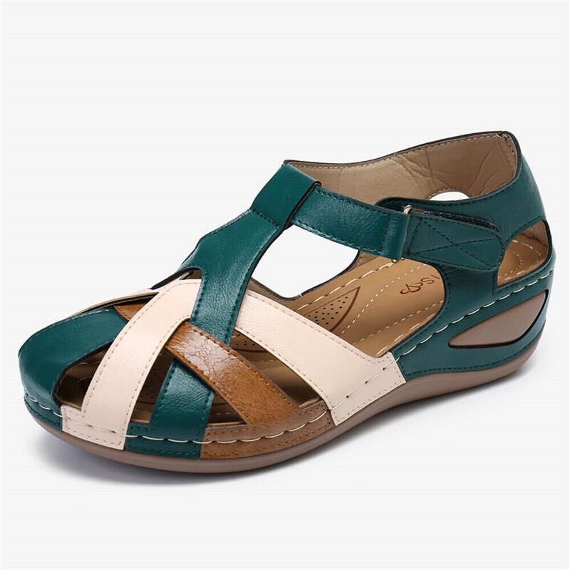 🔥🩰【35-43】Sandalias de plataforma de cuero suave y hueco para mujer