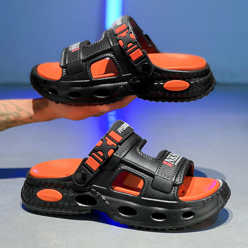👟【38-45】Sandale de plajă cu talpă groasă, pentru acasă și în aer liber, noi, 2025, cu dublă utilizare