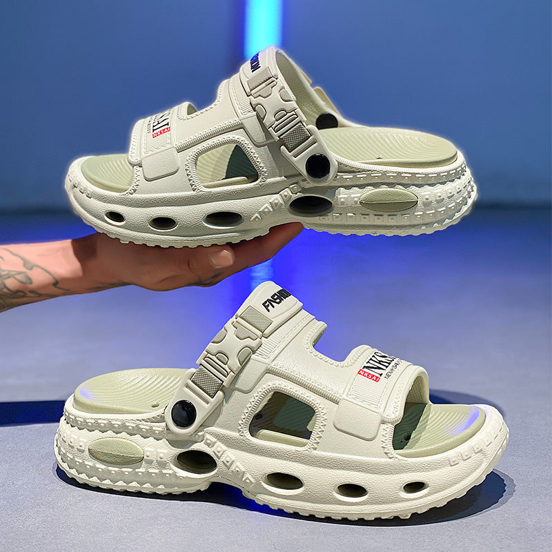 👟【38-45】Sandale de plajă cu talpă groasă, pentru acasă și în aer liber, noi, 2025, cu dublă utilizare