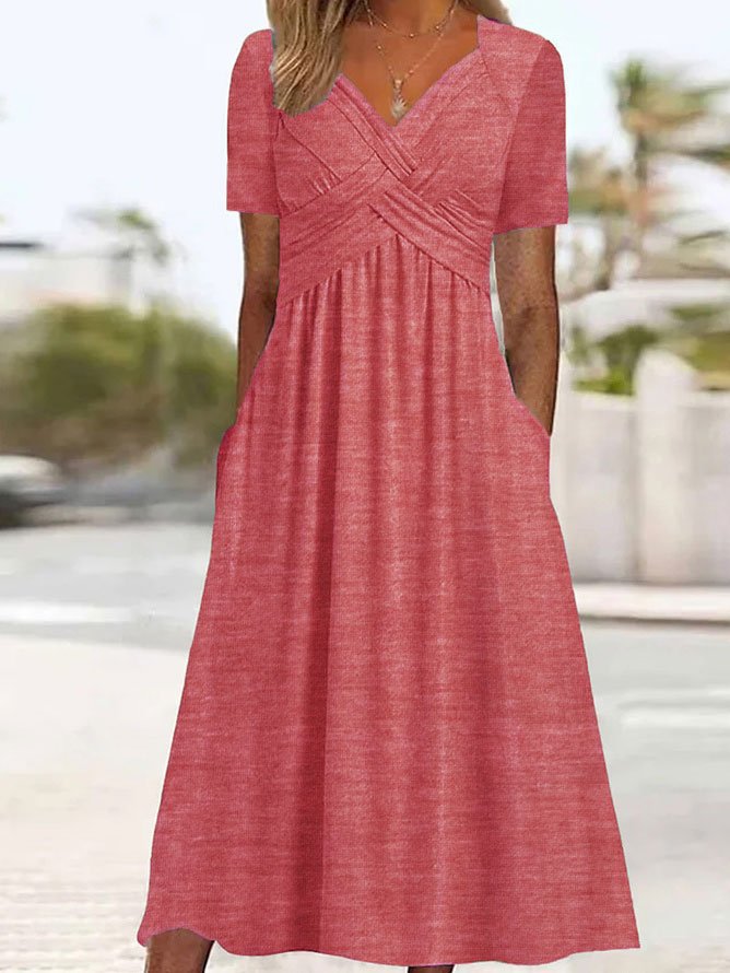 ✨🔥【Reducere 50%】🔥【S-3XL】Rochie de vară 2025, de înaltă calitate, în culori solide, casual, la modă