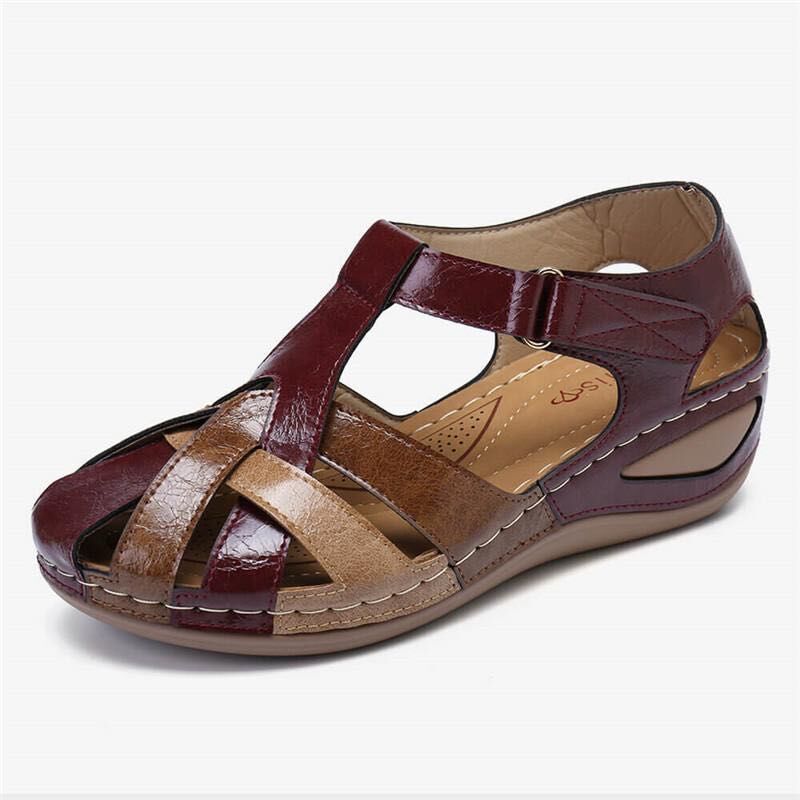 🔥🩰【35-43】Sandalias de plataforma de cuero suave y hueco para mujer
