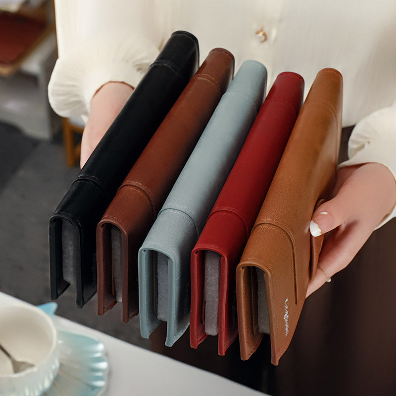 👜 [Reducere pe timp limitat]Portofel retro pentru femei din piele naturală, cu slot pentru mai multe carduri, cu fermoar dublu