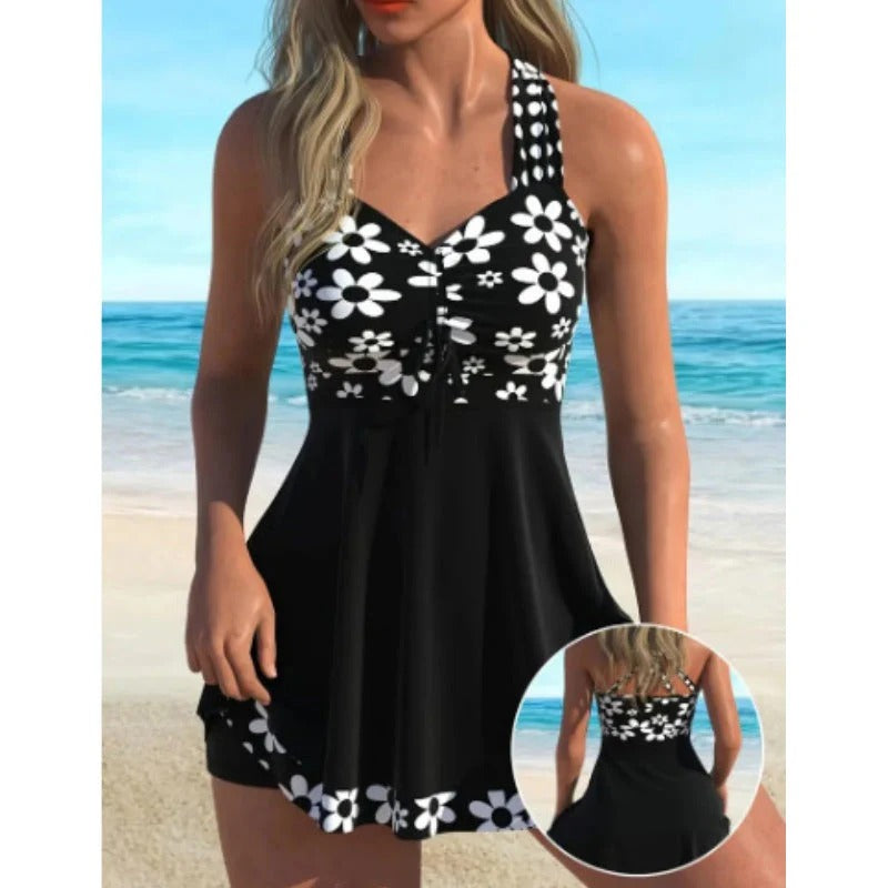 🌴【S-6XL】Costum de baie elegant, mărime mare, cu imprimeu