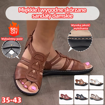 💖💖【35-43】Miękkie i wygodne skórzane sandały damskie