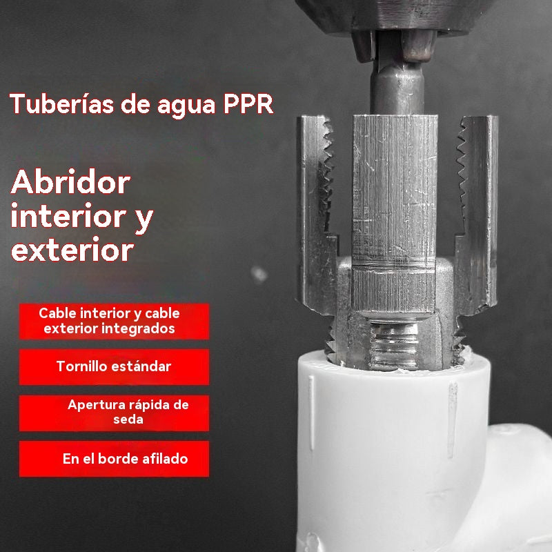 🔥Broca integrada para instalación de tuberías PPR: ¡fácil de usar y sin soldadura! [Juego de dos piezas: apto para tuberías de 1/2 pulgada y 3/4 de pulgada]