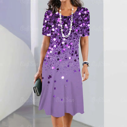 🌼🌼【S-5XL】Rochie elegantă retro cu decolteu rotund