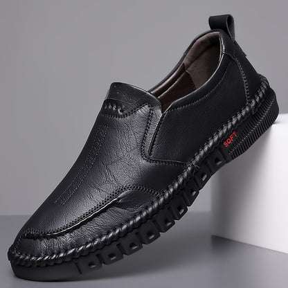 👞【39-44】2025 nowe męskie oryginalne skórzane buty casualowe miękka podeszwa antypoślizgowe oddychające skórzane buty