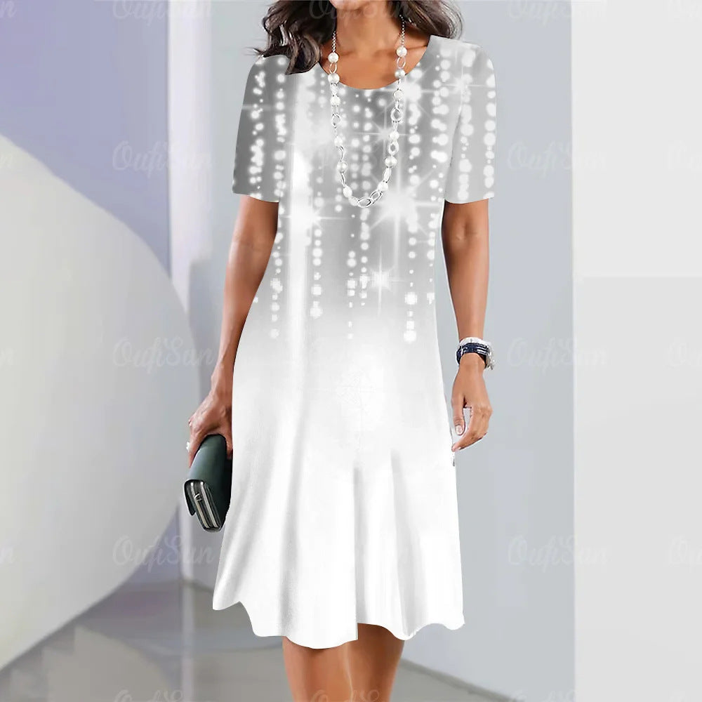 🌼🌼【S-5XL】Rochie elegantă retro cu decolteu rotund