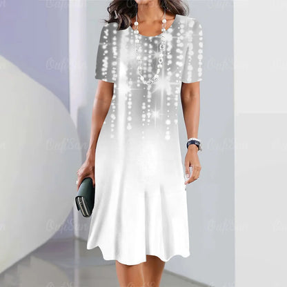 🌼🌼【S-5XL】Rochie elegantă retro cu decolteu rotund
