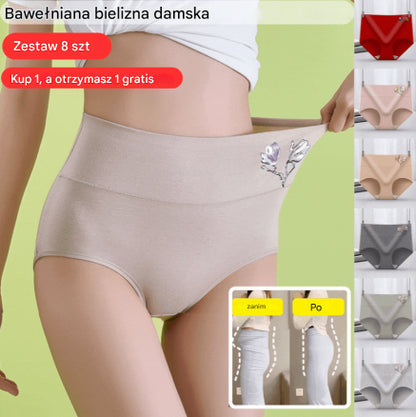 🔥（8 szt）【40-85kg】💟Niebrudzące bawełniane majtki antybakteryjne