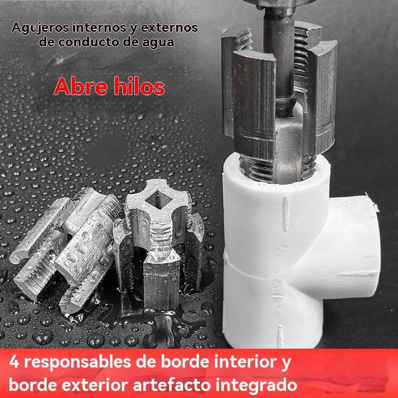 🔥Broca integrada para instalación de tuberías PPR: ¡fácil de usar y sin soldadura! [Juego de dos piezas: apto para tuberías de 1/2 pulgada y 3/4 de pulgada]