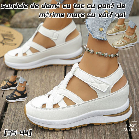 🔥💖【35-44】sandale de damă cu toc cu pană de mărime mare cu vârf gol