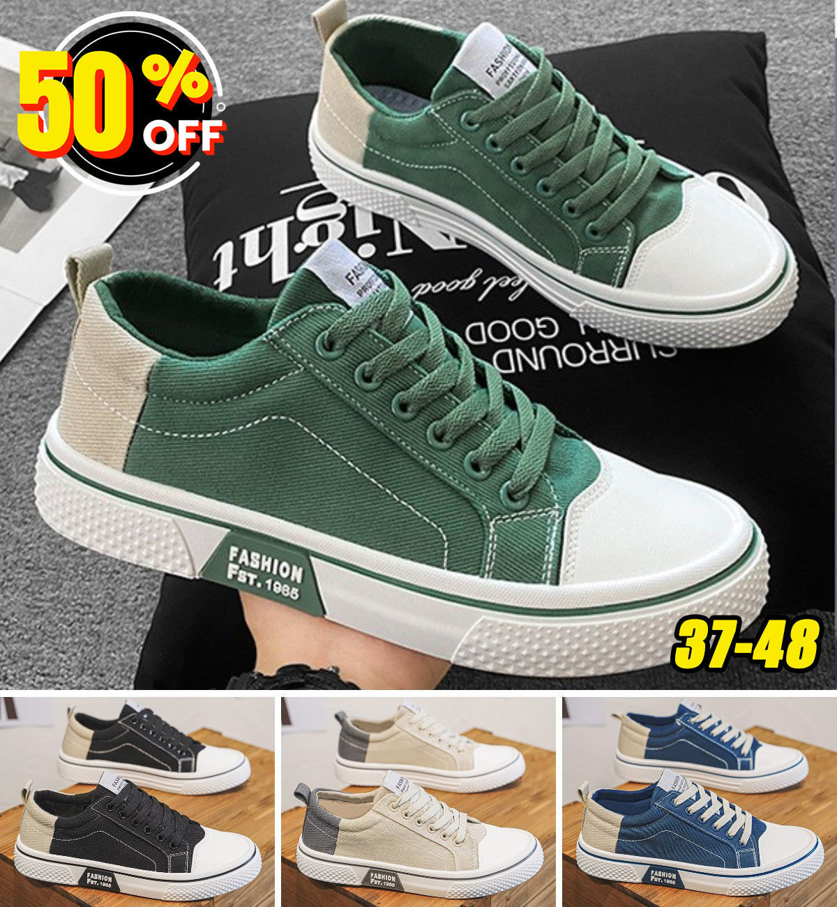 💥 (37-48) Zapatos de lona para hombre 2025 verano nuevo estilo cómodo transpirable suela suave versátil