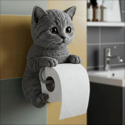 🐱Lindo porta rollo de papel higiénico con temática de gato