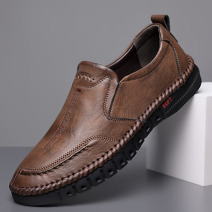 👞【39-44】2025 nowe męskie oryginalne skórzane buty casualowe miękka podeszwa antypoślizgowe oddychające skórzane buty