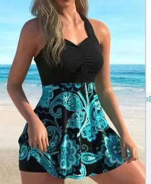 🌴【S-6XL】Costum de baie elegant, mărime mare, cu imprimeu