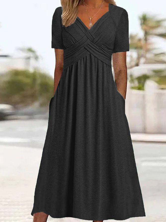 ✨🔥【Reducere 50%】🔥【S-3XL】Rochie de vară 2025, de înaltă calitate, în culori solide, casual, la modă