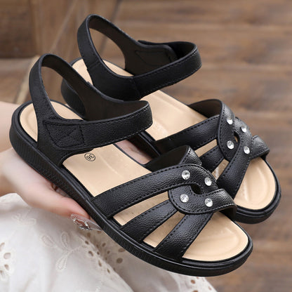 👡【Każda para z 50% rabatem】【36-40】2025 Nowe sandały damskie na koturnie z miękką podeszwą i oddychające