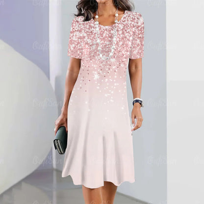 🌼🌼【S-5XL】Rochie elegantă retro cu decolteu rotund